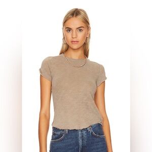 Free People Be my Baby Tee Shirt - lt. green